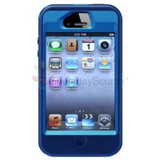 For iPhone 4 4G 4S UNIVERSAL OtterBox Defender Case Blue/Black  