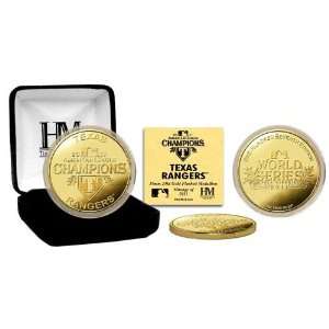  Texas Rangers 2011 AL Champs 24KT Gold Coin: Sports 