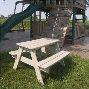  Pacific Blue Poly Wood Kid Picnic Table: Furniture & Decor