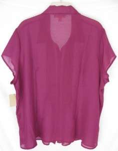 Coldwater Creek Semi Sheer Summer Weight Pintucked Blouse   COLORS 