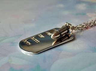 bullet & Personalised dog tags necklace   M31  