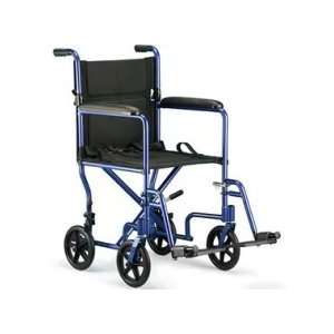 Invacare Lightweight Aluminum Transport Chair Frame Color: Blue, Seat 