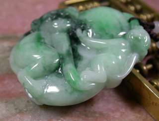   Yellow 100% Natural A Jade jadeite pendant Monkey Peach 339965  
