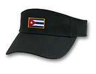 CUBA CUBAN BLACK FLAG COUNTRY EMBROIDERY EMBROIDED VISOR CAP HAT