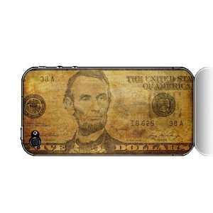  Vintage USA Abraham Lincoln $5 5 Dollar Bill Hard Case for iPhone 