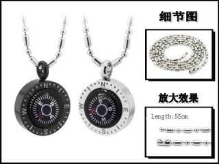 JN013 316L Stainless Steel Fashion Compass Couples Necklace  