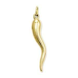   IceCarats Designer Jewelry Gift 14K Italian Horn Charm: Jewelry