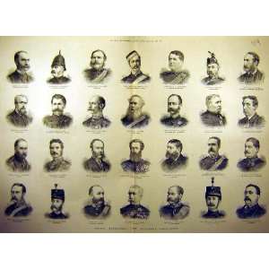  1884 Easter Manoeuvre Volunteer Commander Portraits