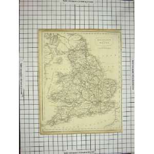   BECKER ANTIQUE MAP c1790 c1900 ENGLAND WALES ISLE MAN