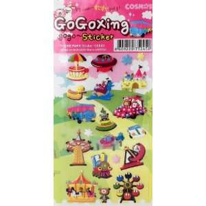   Raised Puffy Sticker   Theme Park (2 Sheets)   # 08843 Toys & Games