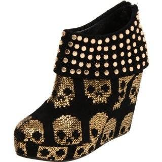 M1062163 Spiked Transparent Wedge Ankle Booties GOLD M1062163 Spiked 