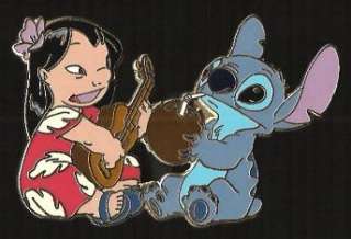 Lilo and Stitch Playing the Ukulele Cast Member Disney Pin DLR LE 