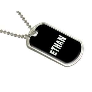  Ethan   Name Military Dog Tag Luggage Keychain Automotive