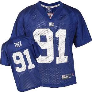  Reebok New York Giants Justin Tuck Boys (4 7) Replica Jersey 