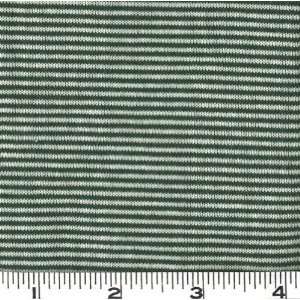  60 Wide Jersey Knit Micro Stripe Green/White Fabric By 