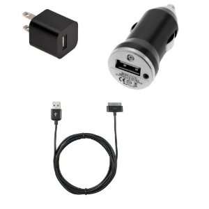  Black Color USB Travel Kit with Car Charger, Wall Charger 