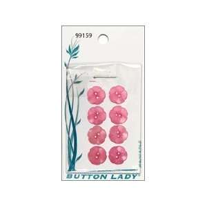  JHB Button Lady Buttons Pink 5/8 8pc (6 Pack) Pet 