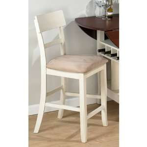   Jofran Counter Height Stool in Frosted White (Set of 2) Furniture