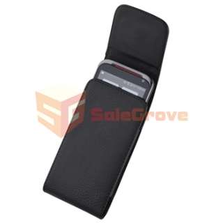 Leather Case+Privacy LCD+Car+AC Charger For HTC EVO 4G  
