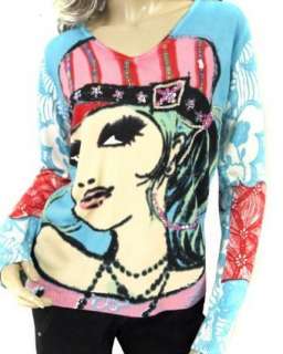 NWT lady sweater top beads SEQUIN GEISHA 4 6 8 10 S M L  