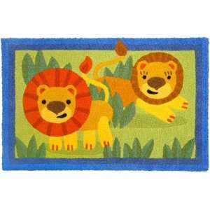  Washable Lighthearted Lions Rug Baby