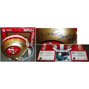  Joe Montana Jerry Rice Signed 49ers Rep Helmet Sports 