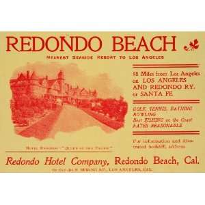  1901 Ad Redondo Hotel Beach Los Angeles California 
