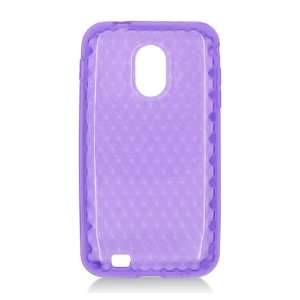  TPU Purple Hexagonal Pattern Silicone Skin Gel Cover Case 