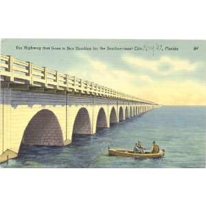   Postcard Highway Bridge heading for Key West Florida 