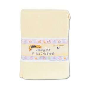  Kids Line Jersey Knit Fitted Crib Sheet   Yellow: Baby