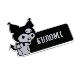  Kuromi Hello Kitty Black White Aluminum Car Emblem Badge 