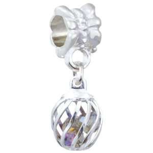 Soufeel Hollow Ball in June Birthstone Silver Plated Dangle Style 