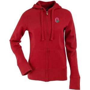 Ohio State (Buckeye Logo) Womens Zip Front Hoody Sweatshirt (Team 