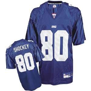 Jeremy Shockey Jersey Reebok Blue Replica #80 New York Giants Jersey 