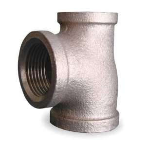  Red Brass Fittings Class 125 Reducing Tee,1 x 3/4 x 1 In,Red Brass 