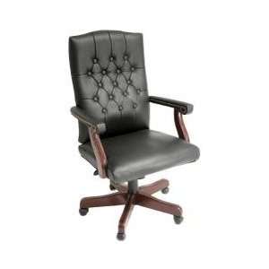  Traditional Office Chair   Ivy League Leather Swivel Chair 