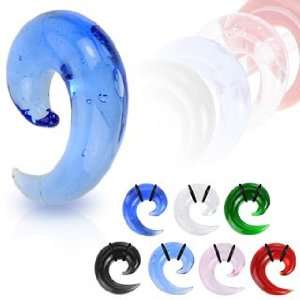  Cobalt Pink Glass Spiral Plug with O Rings   0G   Sold as 