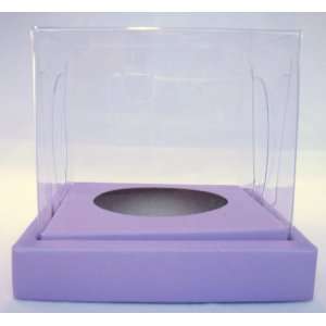   Individual Purple Clear Top Cupcake Boxes pack of 10: Kitchen & Dining