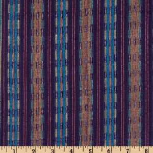   Stripes Cotton Shirting Purple/Blue Fabric By The Yard Arts, Crafts