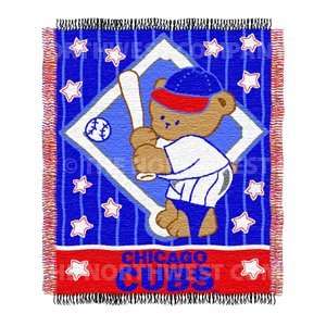    MLB Chicago Cubs Baby Afghan / Throw Blanket