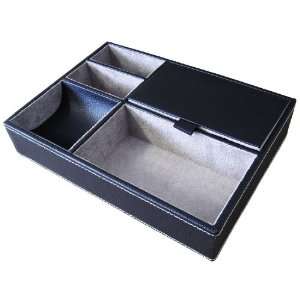  Ryan 10 Black Valet Tray with Compartments