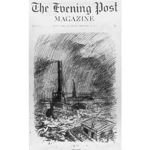  Newspaper Cartoon,Fuel Shortage ,US,1918,Statue Liberty 