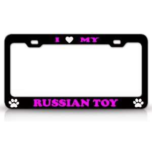 I LOVE MY RUSSIAN TOY Dog Pet Animal High Quality STEEL 