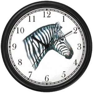 Zebra   JP   African Animal Wall Clock by WatchBuddy Timepieces (Slate 