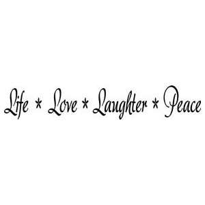  Life Love Laughter Peace Vinyl Wall Decal: Home & Kitchen