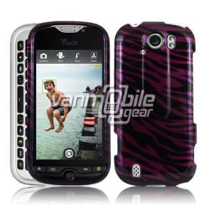  VMG Magenta Pink Black Zebra Stripes Design Hard 2 Pc Snap 