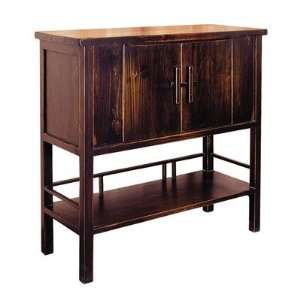   Furniture WB 5845 Ming Console Cabinet in Dark Wood Furniture & Decor