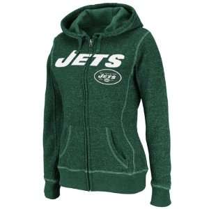  New York Jets Womens Deep Post Green Full Zip Hooded 