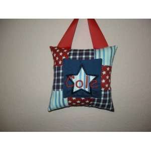  Red White and Blue Personalized Tooth Fairy Pillow 
