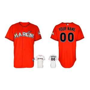 Personalized Miami Marlins Authentic MLB Jerseys ANY NAME/NO# ORANGE 